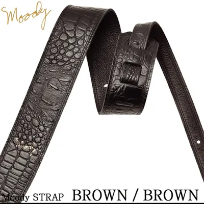 Moody 스트랩 Leather/Gator 2.5인치 [Standard Size] Brown/Brown
