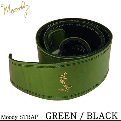 Moody 스트랩 Leather/Leather 2.5인치 [Long Size] Green/Black