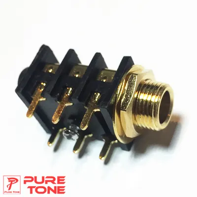 PureTone PCB 마운트 잭 PTT6GS Gold PCB-Mount Jacks Switched (Mono/Stereo) 플러그 제거 시 신호차단