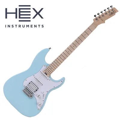 HEX 헥스 일렉기타 E100 Plus S/PBL (Pastel Blue)