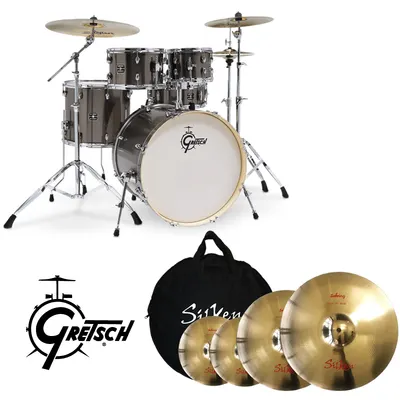 Gretsch 그레치 Energy 157 드럼세트+심벌 패키지 Grey Steel (Silken Sebring)
