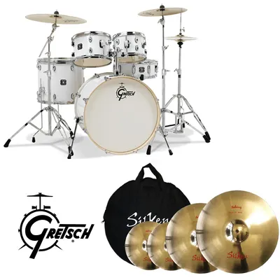 Gretsch 그레치 Energy 157 드럼세트+심벌 패키지 White (Silken Sebring)