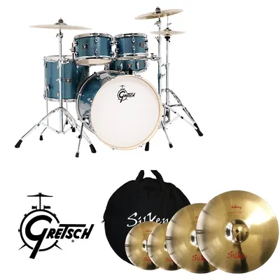 Gretsch 그레치 Energy 157 드럼세트+심벌 패키지 Blue Sparkle (Silken Sebring)
