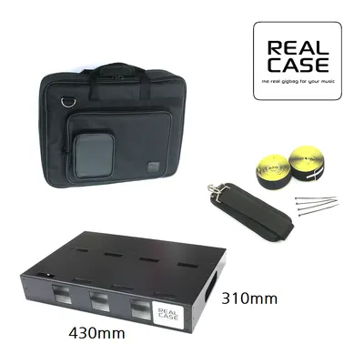 Real Case 이펙터케이스 PBS STANDARD with Light Bag (Real Case 스몰 사이즈 페달보드 + Light 스텐다드 가방 + 벨크로세트)