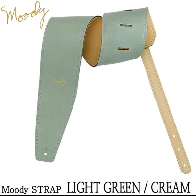 Moody 스트랩 Leather/Leather 4인치 [Standard Size] Light Green / Cream