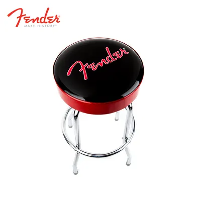 Fender 펜더원형의자 Red Sparkle Logo Barstool Black And Red Sparkle (919-2022-004)