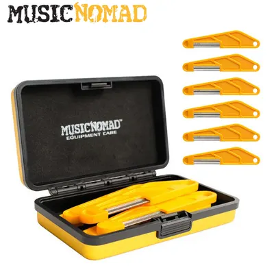 Music Nomad 뮤직 노마드 어쿠스틱 기타 너트 세들 가공용 다이아몬드 코팅 파일 Acoustic Guitar Diamond Coated Nut File (MN670) 6개(13-56게이지) 한 세트