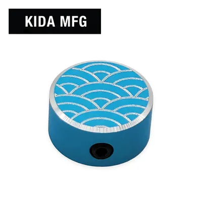 KIDA MFG 풋스위치 토퍼 Footswitch Topper with 1/4 inch Jack Cover (Blue)