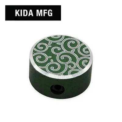 KIDA MFG 풋스위치 토퍼 Footswitch Topper with 1/4 inch Jack Cover (Green)