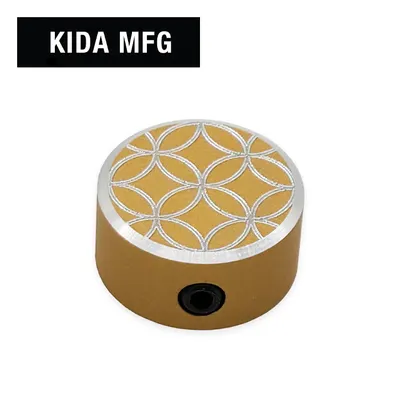 KIDA MFG 풋스위치 토퍼 Footswitch Topper with 1/4 inch Jack Cover (Yellow)