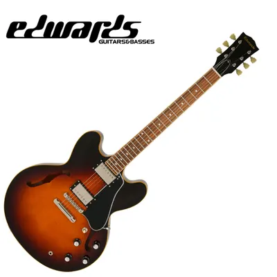EDWARDS 일렉기타 Traditional E-SA-160 LTS / 에드워즈 라커피니쉬 세미할로 (Tabacco Sunburst)