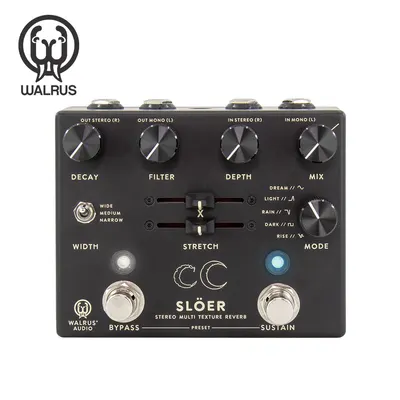 Walrus Audio 이펙터 Sloer Stereo Ambient Reverb / 스테레오 리버브 (Matte Black)