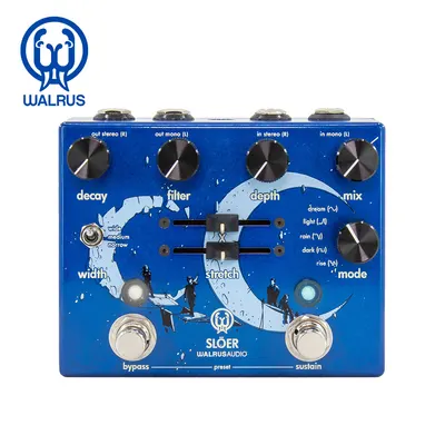 Walrus Audio 이펙터 Sloer Stereo Ambient Reverb / 스테레오 리버브 (Lollipop Blue)