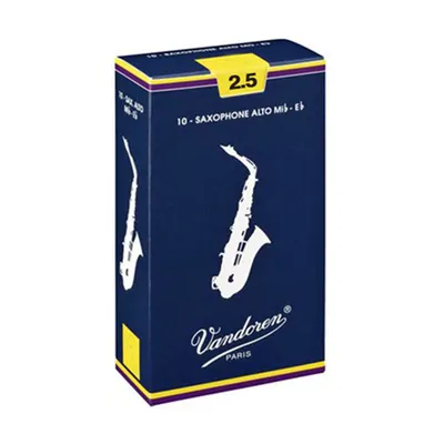 Vandoren 트레디셔널 알토 색소폰 리드 2 ½ 10개팩 (SR2125)