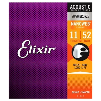 Elixir 엘릭서 통기타줄 80/20 브론즈 나노웹 라이트 (011-052) [11027]