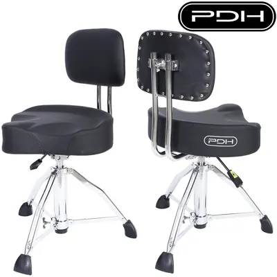 PDH 프로페셔널 드럼 의자 (등받이 의자, 에어 리프트 타입 높이 조절) SW-DT-49