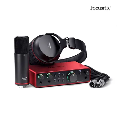 Focusrite Scarlett 2i2 Studio 4th Gen 스칼렛 4세대 USB 오디오인터페이스 패키지 (Scarlett 2i2 + 콘덴서마이크 + 헤드폰)