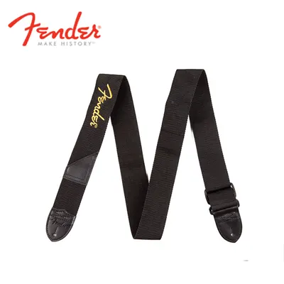 Fender 스트랩 2 Black Poly Strap Yellow Fender (099-0662-070)