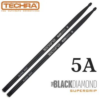 Techra 테크라 드럼스틱 Pairs Black Diamond Super Grip - 5A 슈퍼그립