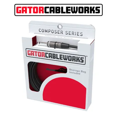 Gator Cableworks - Composer Instrument Cable / 기타 & 베이스 케이블 3m Right Angle (GCWC-INS-10RA)