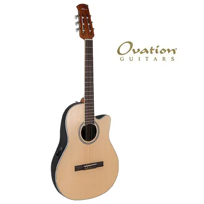 Ovation 오베이션 클래식 기타 AB24CS-4S Natural Satin Spruce