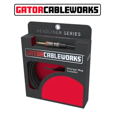 Gator Cableworks - Headliner Instrument Cable / 기타 & 베이스 케이블 6m Right Angle (GCWH-INS-20RA)