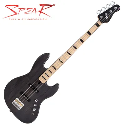 Spear 스피어 일렉베이스 SAJ-250A Trans Black Open Pore