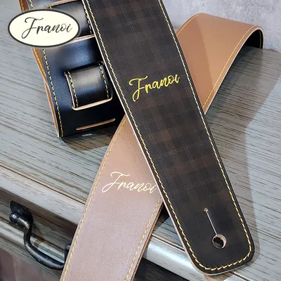 Franoi 프라노이 양면 체크 스트랩 TW60 DBCA 다크 브라운&카멜