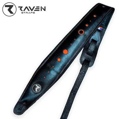 Raven 칠레 소가죽 스트랩 COSMOS Series 4inch Black / Orange