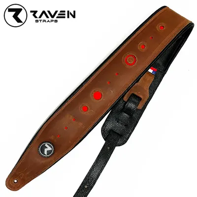 Raven 칠레 소가죽 스트랩 COSMOS Series 4inch Brown / Red