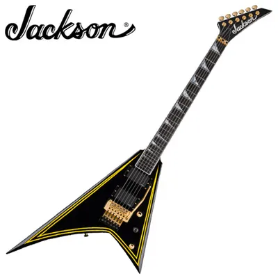 Jackson 일렉기타 MJ Series Rhoads RR24MG Black with Yellow Pinstripes