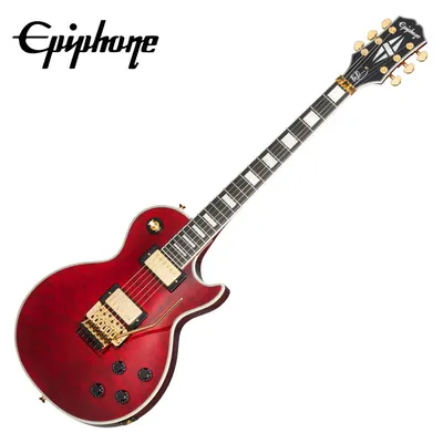 Epiphone 에피폰 일렉기타 Alex Lifeson Les Paul Custom Axcess Quilt Ruby (EILPACQALRUBGH1)
