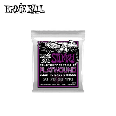 Ernie Ball 베이스기타 스트링 Slinky Cobalt Flatwound Short Scale Electric Bass Strings 50-110 [P02817]