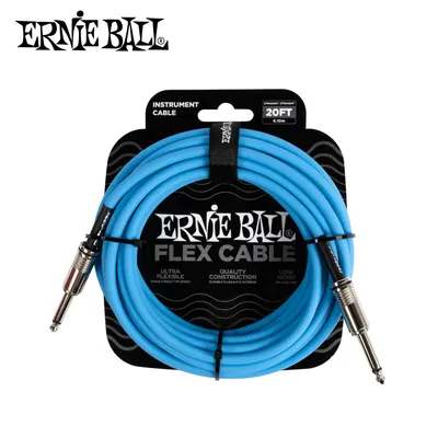 Ernie Ball 어니볼 악기케이블 Flex Cable Straight/Straight 20FT Blue (P06417)
