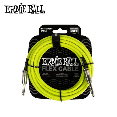 Ernie Ball 어니볼 악기케이블 Flex Cable Straight/Straight 20FT Green (P06419)