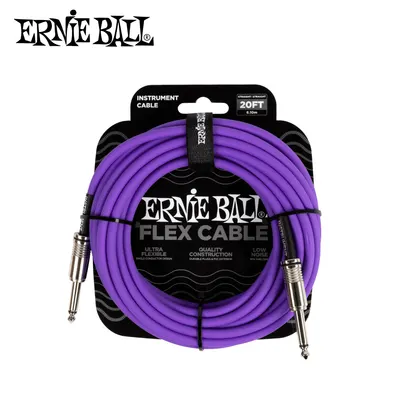 Ernie Ball 어니볼 악기케이블 Flex Cable Straight/Straight 20FT Purple (P06420)