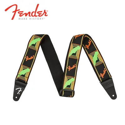 Fender 스트랩 Neon Monogrammed Strap Green/Orange (099-0681-301)