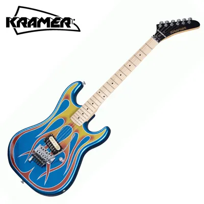 [KRAMER 세일] Kramer 크레이머 일렉기타 Baretta Custom Graphics Blue Sparkle with Flames (KBVRBSFCF3)
