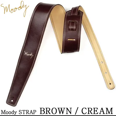 Moody 스트랩 Leather/Leather 2.5인치 [Standard Size] Brown/Cream