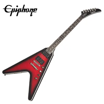Epiphone 에피폰 일렉기타 Dave Mustain Signature Flying V Prophecy Aged Dard Red Burst (EIGYVFDMDRBH3)