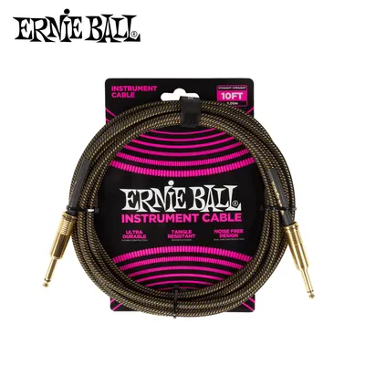 Ernie Ball 어니볼 악기케이블 10FT Braided Straight Cable Pay Dirt [P06428]