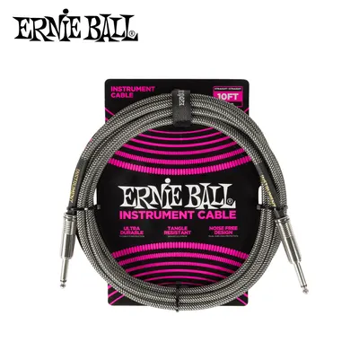 Ernie Ball 어니볼 악기케이블 10FT Braided Straight Cable Silver Fox [P06429]