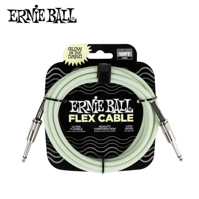 Ernie Ball 어니볼 악기케이블 Flex Cable Straight/Straight 10FT Glow In The Dark (P06436)