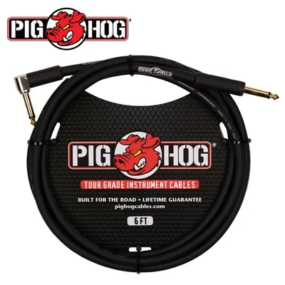 PIG HOG 악기 케이블 Tour Grade 1.8m Straight+Right angle Cable (PH6R)