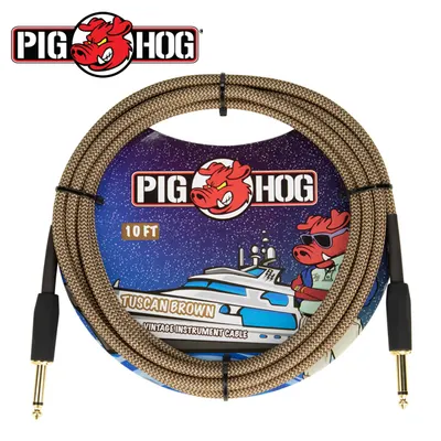 PIG HOG 악기 케이블 TUSCAN BROWN 3m Cable (PCH10TBR)