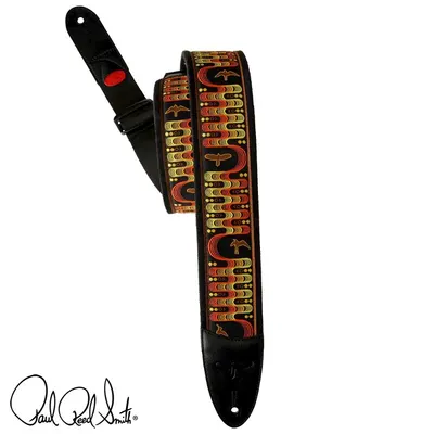 PRS 스트랩 2.4인치 Padded Guitar Strap with FLASH Custom Jacquard Birds - Yellow