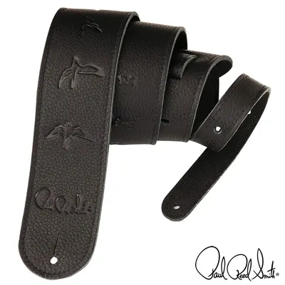 PRS 스트랩 2.5인치 Embossed Leather Birds Strap - Black