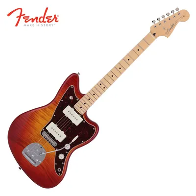 Fender Japan 2024 Collection Hybrid II Jazzmaster Flame Maple Sunset Orange Transparent (566-4102-384)
