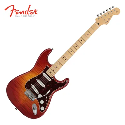 Fender Japan 2024 Collection Hybrid II Stratocaster Flame Maple Sunset Orange Transparent (566-1102-384)