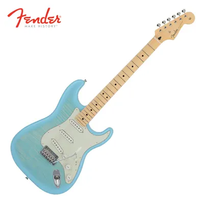 Fender Japan 2024 Collection Hybrid II Stratocaster Flame Maple Celeste Blue (566-1102-330)